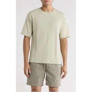 Denim And‎ Flower Men's Textured Crewneck Tshirt Light Green Preppy Coastal S